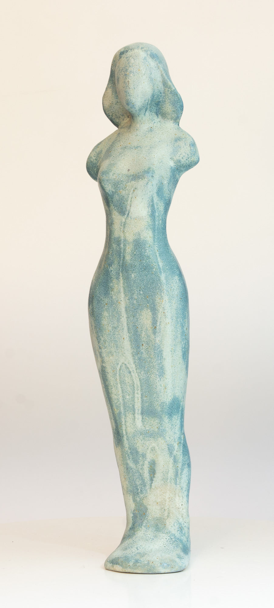 Frauenfigur - blau-weiss