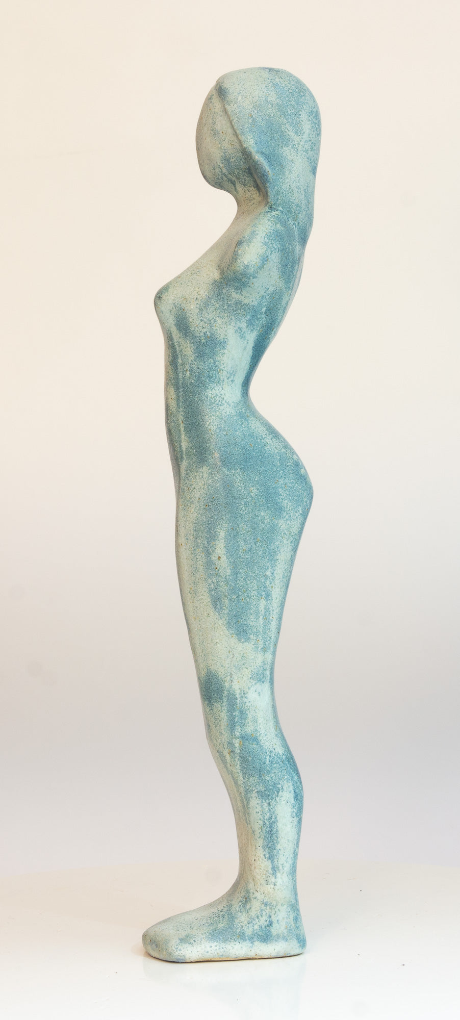 Frauenfigur - blau-weiss