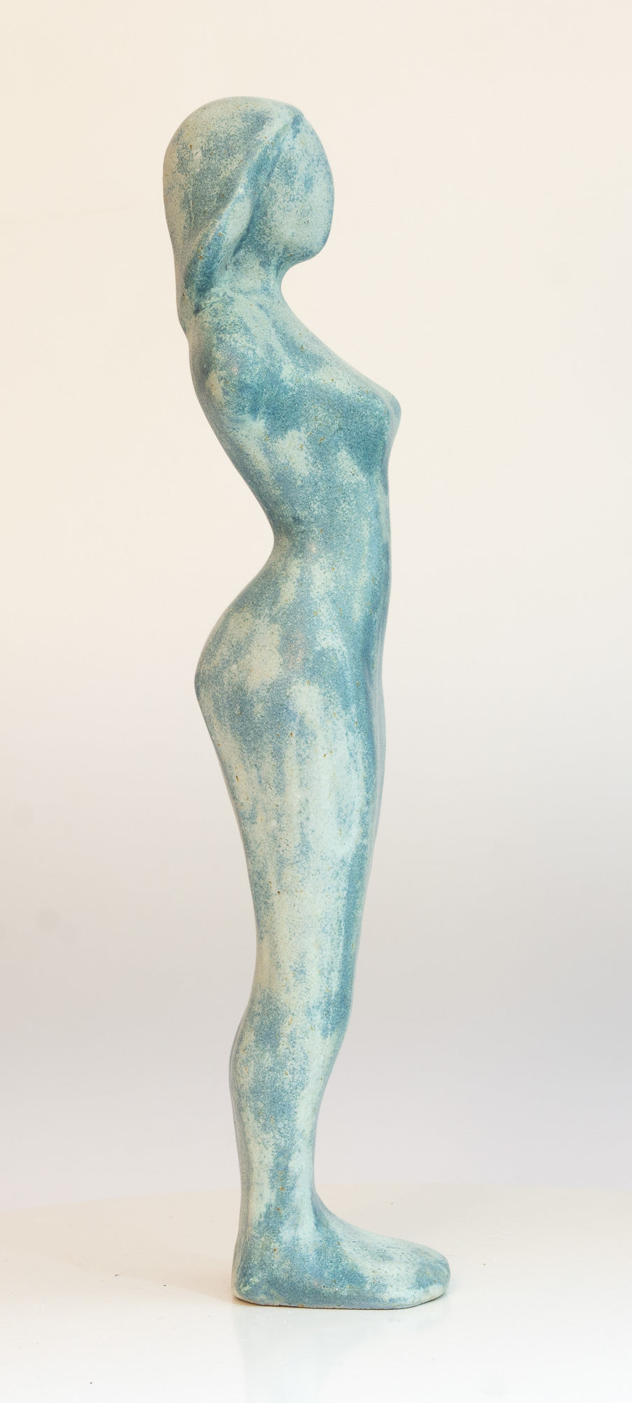 Frauenfigur - blau-weiss