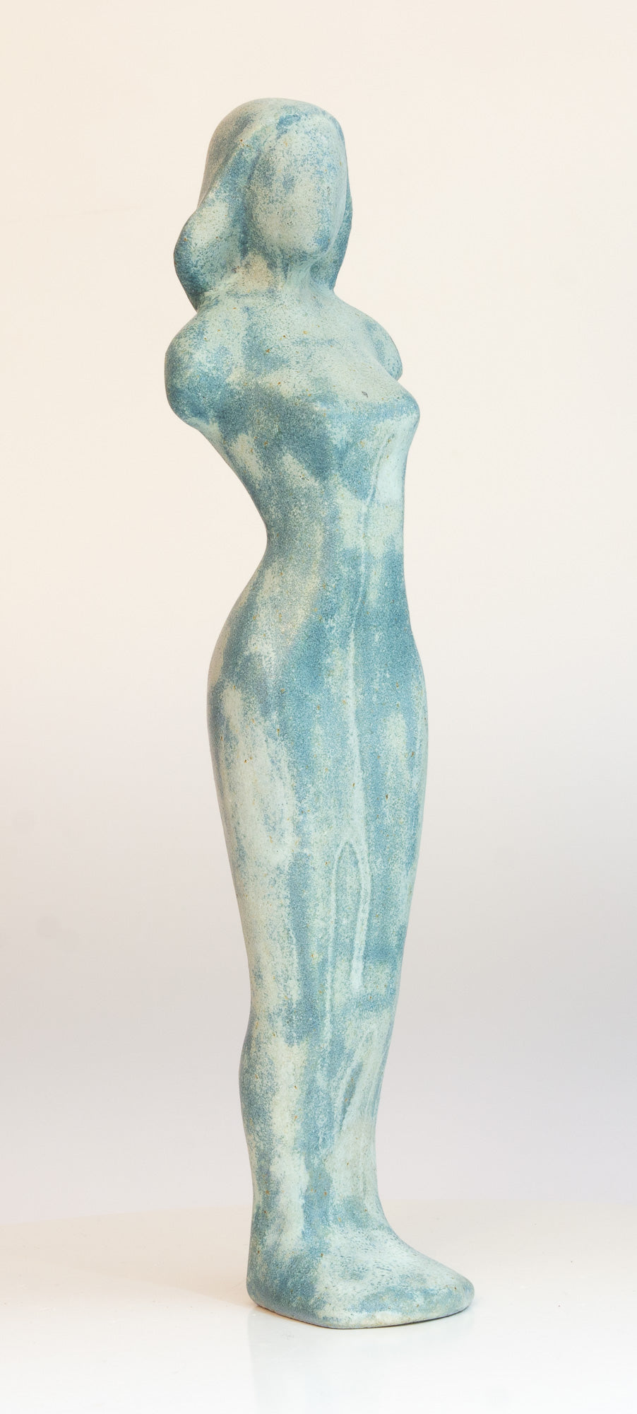 Frauenfigur - blau-weiss