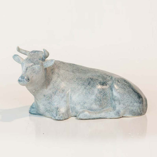 N°59 - Liegende Kuh in blaugrau